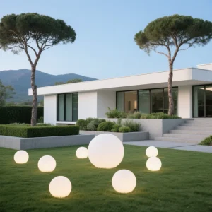 IP65 LED Solar Garden Ball Light with RGB Adjustable White Light, Water-Resistant Outdoor Decoration