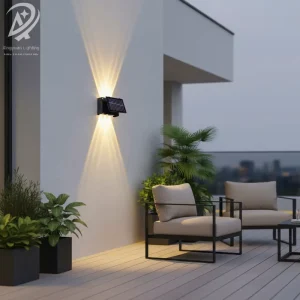 IP65 LED Solar Garden Light Outdoor Colorful Wall Washer Upper Lower Luminous Atmosphere Lamp for Household Use