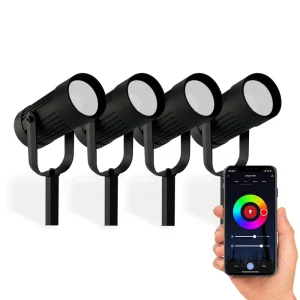 IP65 Outdoor 10W RGB Dazzle Spotlights with WiFi Control for Garden