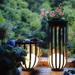 IP65 Outdoor Stainless Steel Floor LED Solar Garden Lights Warm White Lawn Lights Villa Garden Terrace Landscape Light