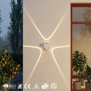 IP65 PC Surface Mounting AC100 265V 3W Home Decor Luxury Outdoor Wall Lamps Sconces Wall Lights for Home