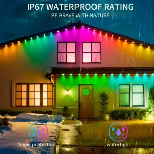 IP65 Smart WiFi Controller LED Pixel Eave Lights for House Exterior