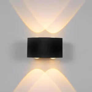 IP65 Waterproof 4W LED Wall Light Outdoor Aluminum Mounted Lamp for Porch Garden Room Staircase Oval Shape Elegant Design