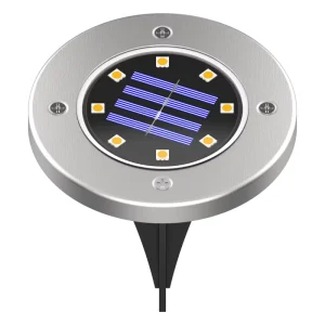 IP65 Waterproof 8 LED Solar Underground Lamp for Garden Solar In-Ground Lights