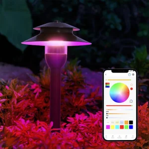 IP65 Waterproof Antique Brass 3W 24V Path Lawn Light RGBW WiFi Controlled LED Garden Landscape Lighting