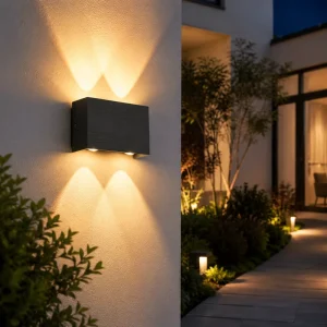 IP65 Waterproof Minimalist Design Contemporary LED Wall Lamp Black Metal Modern Wall Sconce LED Wall Light for Home Corridor