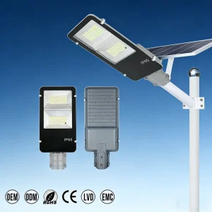 IP65 Waterproof Outdoor Solar Street Light with Light Control and Timer 100W 150W 200W 300W 400W LED for Roads CE Certified