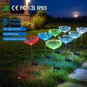 IP65 Waterproof Warm White Little Jellyfish Solar LED Floor Light Outdoor Landscape Garden Light Street Paths Christmas