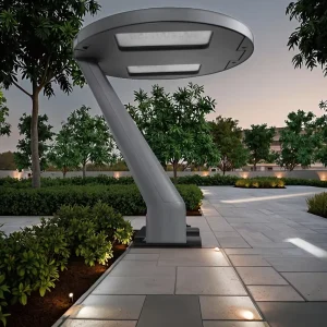 IP66 40W AC Powered LED Garden Lights Outdoor Pole Lamp with Die Casting Aluminum Dimmable Adjustable Color Temp 3000 6000K