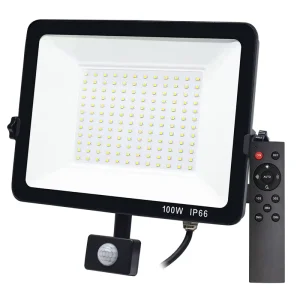 IP66 Outdoor LED Security Floodlight, 100W, 10,000 lm, Motion Sensor