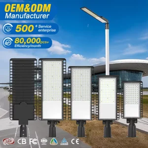 IP66 Waterproof Die-Cast Aluminum SMD LED Street Lamp, 50W 100W 150W 200W