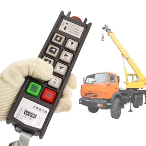 IP66 Waterproof Dustproof Crane Wireless Transmitter/Receiver 8-Button Dual-Speed Industrial Radio Remote Switch
