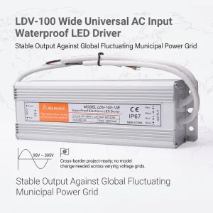 IP67 Waterproof 100W LED Driver 24V 4.2A 12V 8.3A Constant Voltage AC DC Power Supply LDV 100 Series