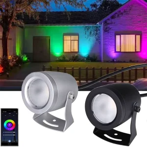 IP67 Waterproof 12W 24 Voltage Smart Home Garden Spotlight RGBW Color Changing Spike Lights