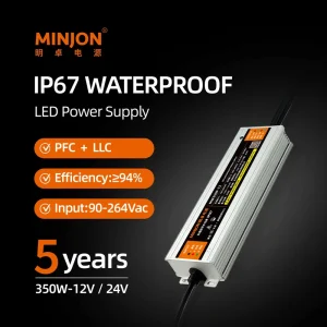 IP67 Waterproof 350W Constant-Voltage AC-DC LED Driver Transformer, 24V, Outdoor Lighting, CE Certified