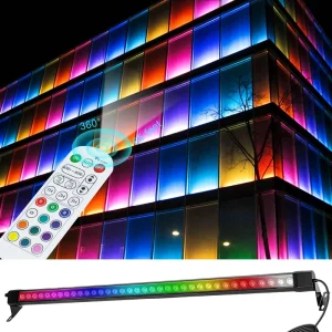 IP67 Waterproof 36W RGBW Remote Control Smart LED Linear Wall Washer Light Strip Aluminum for Landscape Lighting