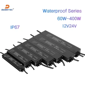 IP67 Waterproof Constant-Voltage LED Power Supply 16.6A 200W 12V 24V for Indoor and Outdoor Lights
