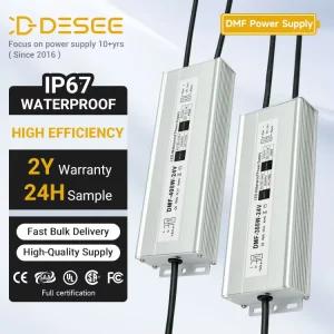 IP67 Waterproof LED Driver 24V 100W 200W 300W 400W Constant Voltage DMF Series LED Power Supply