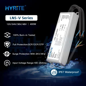 IP67 Waterproof Parallel-Connection Switching Power Supply 400W 12V 24V 36V 48V LED Driver for Outdoor Lighting