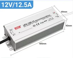 IP67 Waterproof Power Transformer 110V 220V to 12V/24V DC LED Driver 60W 150W 250W 300W