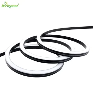 IP67 Waterproof Side-Bend 16x16mm Black Silicone LED Neon Strip Light Architectural Lighting