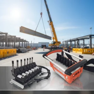 IP68 Industrial Wireless Fixed-Code 7-Joystick Remote Control with Clutch Motor for Cranes