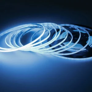 Ice Blue COB LED Light Strip 480 LEDs m 5V Ultra Narrow 4mm Width IP20 Fixed Color LED Tape for Commercial Display Lighting