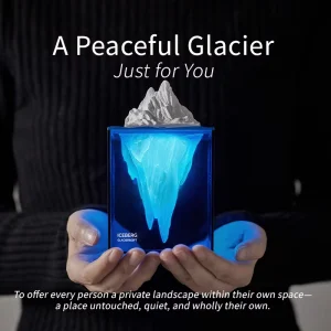 Iceberg Glacier Ocean Night Lamp Portable Battery Power Aroma Colorful Gradient Atmosphere Bedside Light for Home
