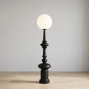 In Stock Roman Column LED Floor Lamp E27 Base Retro Design Tri color Dimming Warm Light Easy Install High Efficiency