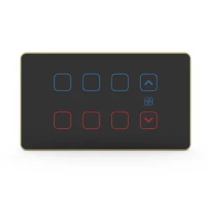 Indian Standard WiFi Zigbee Z-Wave Touch Panel Wall Switch with Voice Control