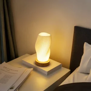 Indoor 3D Print PLA Lamp Shape 5W Built in 1800mah Battery LED Rechargeable Table Lamp for Home Living Room Bedside