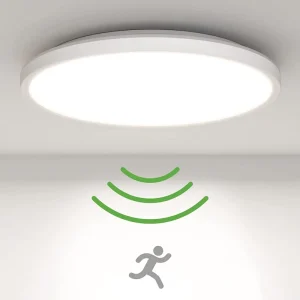 Indoor 9” 3000K 4000K 5000K Motion Sensor Closet Light 18W 2000lm Flush Mount Ceiling Light for Hallway Pantry Stairwell