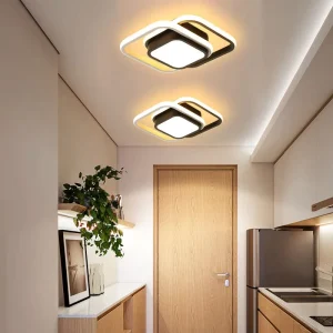 Indoor Ceiling Light Black Chandelier for Hallway Dining Room