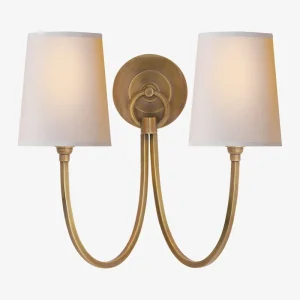 Indoor Classic Antique Bronze Customized Hotel Project Wall Lamps Simple Luxury Design Glass Corridor Mounted Wall Light