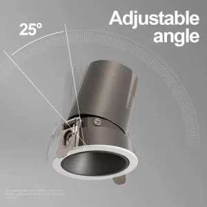 Indoor Commercial Round Recessed LED Downlight, Anti-Glare, 12W/18W/30W