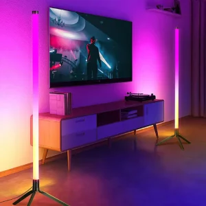 Indoor Home Decor Smart Corner Floor Standing Standard Lamp Lighting Modern Stand Floor Light LED RGB Floor Lamps