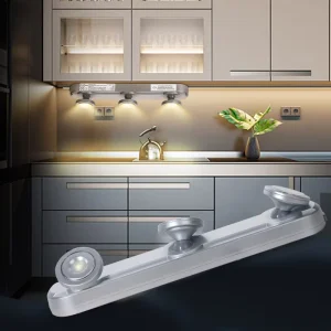 Indoor LED Under-Cabinet Light for Kitchen Closet Battery-Powered Puck Lights