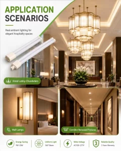 Indoor Lighting 2G11 GY10 Base SMD 2835 180 Degree 2G11 LED Tube Light 9W 15W 18W 22W 4 Pin PL LED Lamp