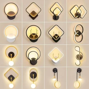 Indoor Luxury Design Decorative Home Modern LED Creative Iron Dimmable Wall Lamp Corridor Bedroom Bedside Wall Light