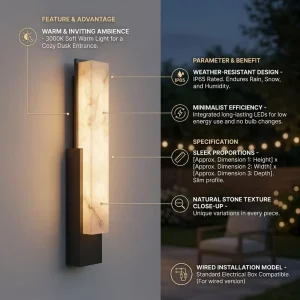 Indoor Outdoor Stainless Steel LED Square Wall Lamp Warm White IP65 Waterproof Bedroom Living Room Corridor Hotel Garden