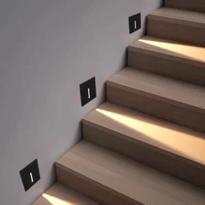 Indoor Recessed Led Stair Light Wall Lamp PIR Motion Sensor Staircase Light AC85 265V Step Lamp 3W Corridor Wall Sconce Light