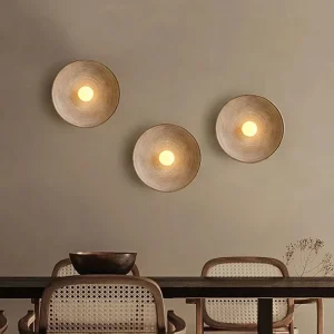 Indoor Retro Japanese Style Bedroom Bedside Living Dining Room Aisle Decorations Design Lighting Glass Wall Lamp