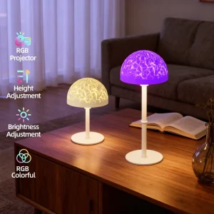 Indoor Romantic Projection Gift Modern LED Aurora Projector Night Light Remote Controlled Bedroom Water Ripple Table Lamp
