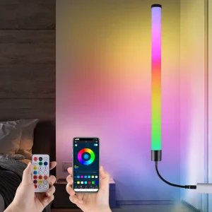 Indoor Smart App-Controlled Corner Floor Lamp 5W 24-LED RGB Ambient Light