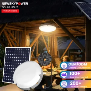 Indoor Solar Light Surface Mounted Ceiling Light with 3 Selectable Color Temperatures Waterproof