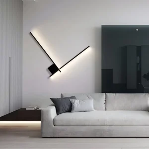 Indoor Wall Decoration Lighting Fixture Black Metal Silica Gel Wall Mounted Lamps for Bedroom LED 30W Wall Lamp