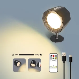 Indoor Wireless Aluminum Wall Lamp RGB Magnetic 5W 2000mAh Modern Rechargeable LED Wall Light High CRI 90 Dimmable
