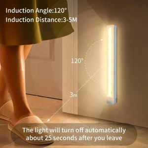 Induction Night Light Motion Sensor LED Light USB Rechargeable Wireless Kitchen Wardrobe Staircase Hallway Backlight