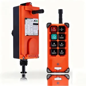 Industrial 6-Button Crane Remote Control F21-E1B Transmitter Receiver LED Light 24V Switch Silicon Keypad
