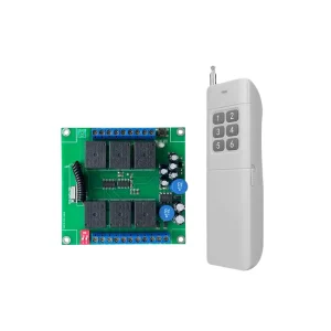 Industrial 6-Channel AC 220V Wireless Remote Control and Receiver Switch Kit, 2000m Range, for Factory Machine and Water Pump